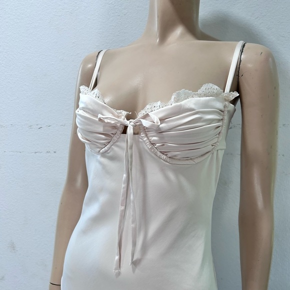 Babyboo Chic Cream Slip Dress with Slit - Picture 5 of 16